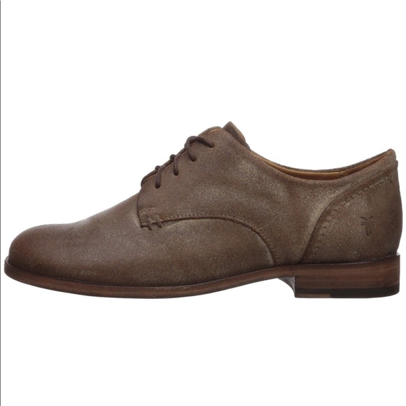 NEW FRYE Elyssa Oxford Waxed Vintage SUEDE SHOES - Picture 5 of 7